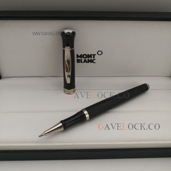 Montblanc Meisterstuck Black Silver Clip Replica Pen